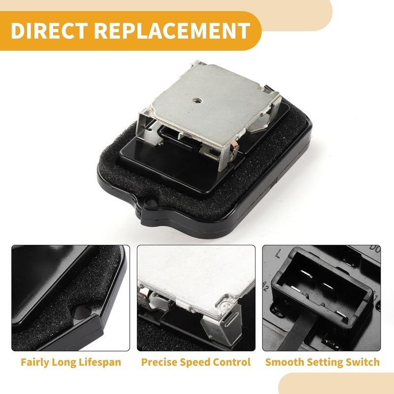 Partuto HVAC Blower Motor Resistor No.79330SV4003 Heater Blower Resistor for Honda Accord 1994-1997 Metal ABS Black - Image 3